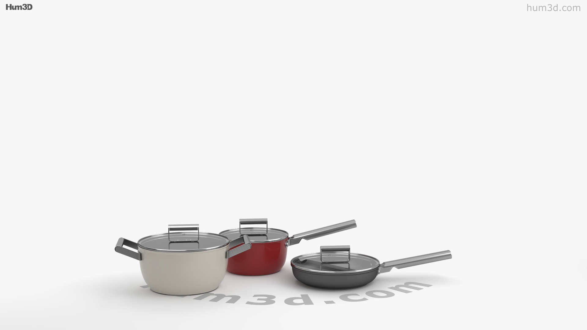 360 view of Smeg Cookware 3D model - 3DModels store