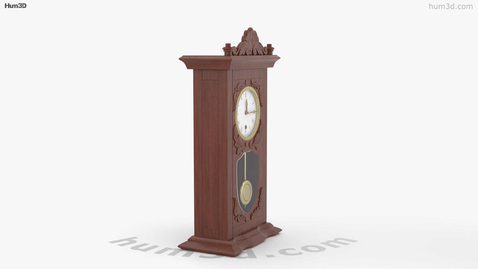 Pendulum Wall Clock Battery Operated - Hanging Grandfather Wall Clock with  Pendulum - Quiet Wood Pendulum Clock - Decorative Wooden Wall Clock for