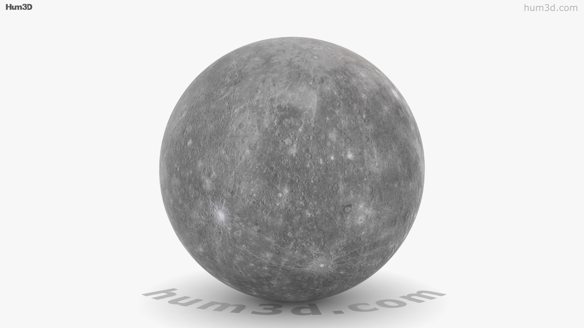 3d model of planet mercury
