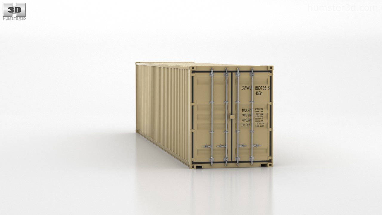 360 view of Shipping Container 40' HC 3D model - 3DModels store