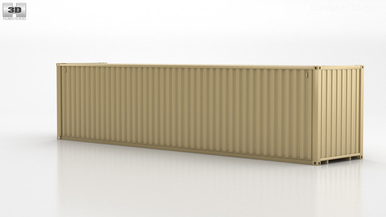 360 view of Shipping Container 40' HC 3D model - 3DModels store