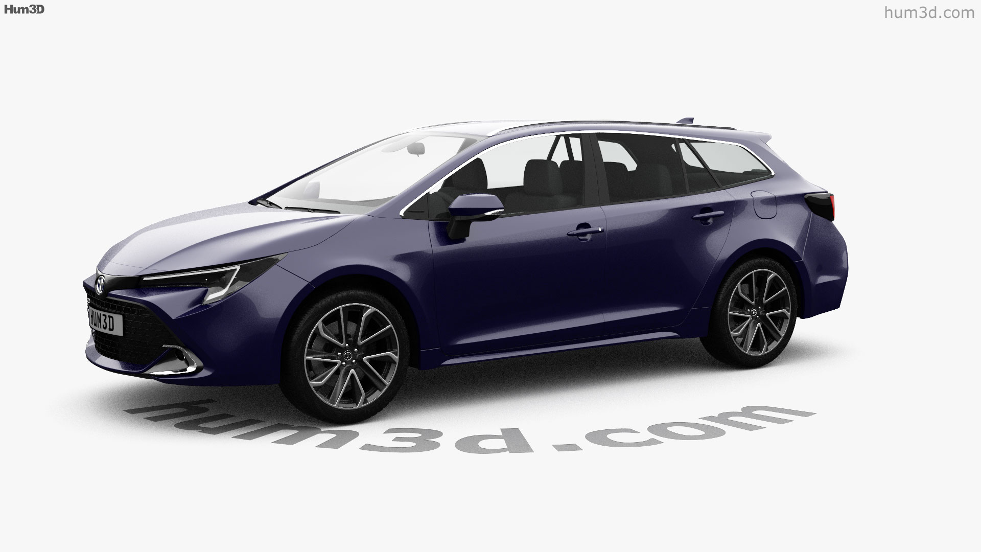 360 view of Toyota Corolla Touring Sports Hybrid 2024 3D model