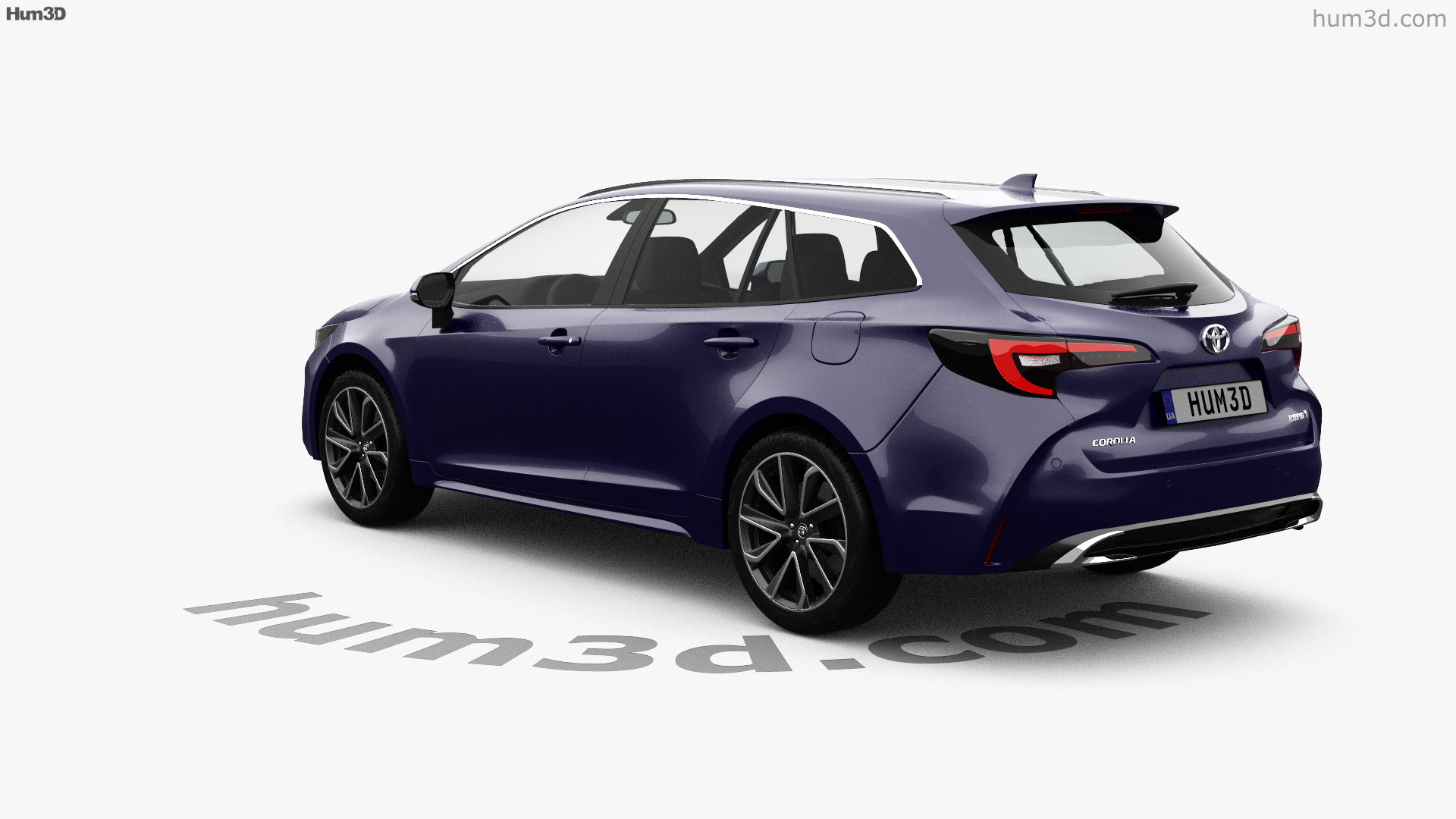 360 view of Toyota Corolla Touring Sports Hybrid 2024 3D model - 3DModels  store