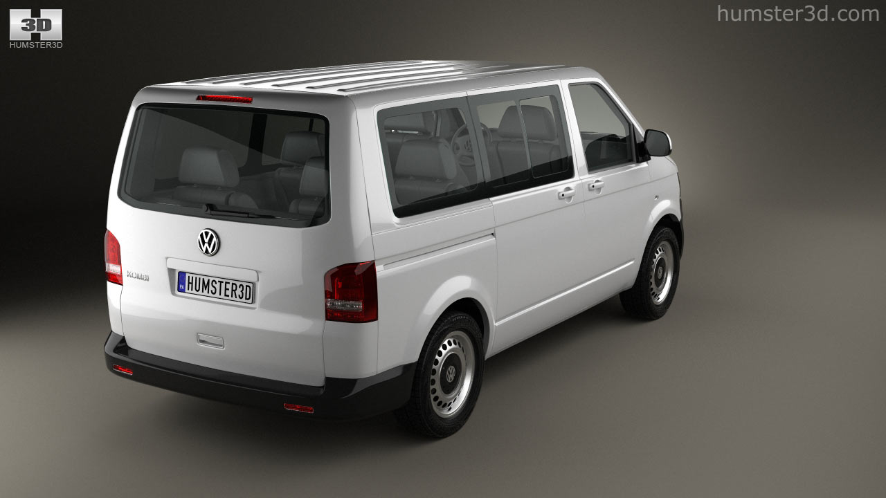 Volkswagen Transporter (T5) Kombi 2014 Modèle 3D - Télécharger Véhicules on