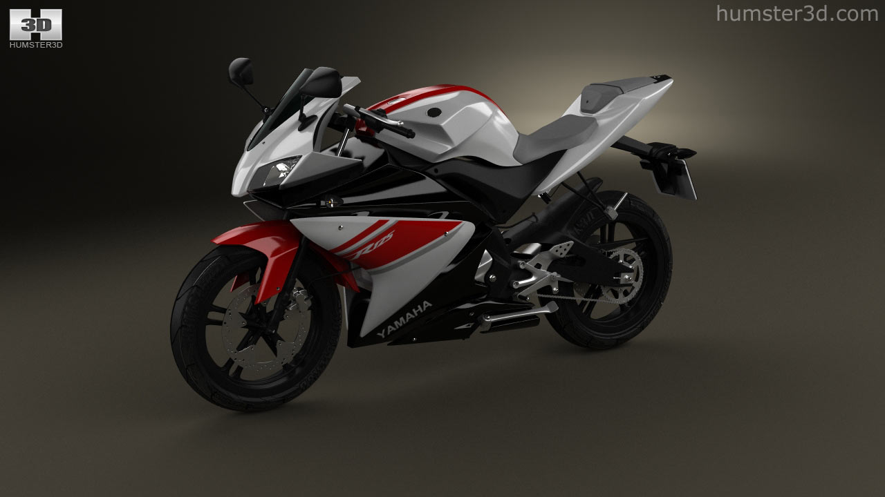 360 view of Yamaha YZF-R125 2008 3D model - 3DModels store
