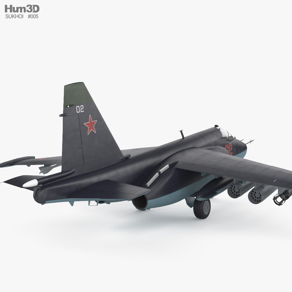 Su-25 フロッグフット攻撃機 3Dモデル - ダウンロード 戦闘機 オン