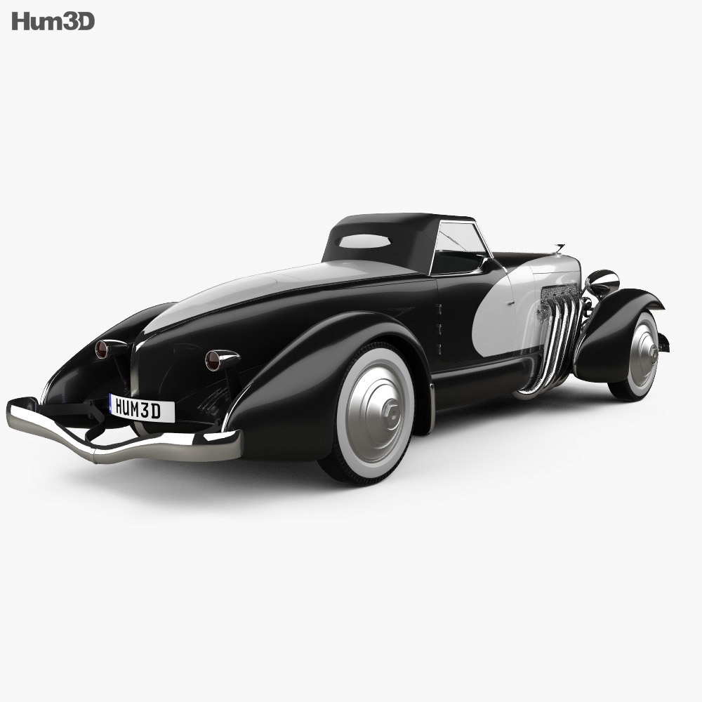 Duesenberg SJ Boattail Speedster 1933 Modelo 3D - Baixar Sports