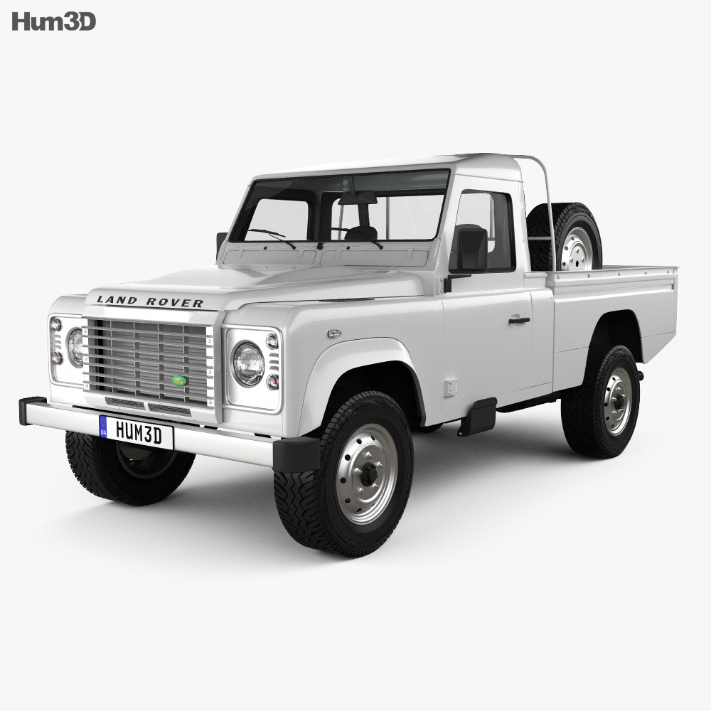 Land Rover Defender 110 High Capacity Pickup 2014 3D model - Download ...
