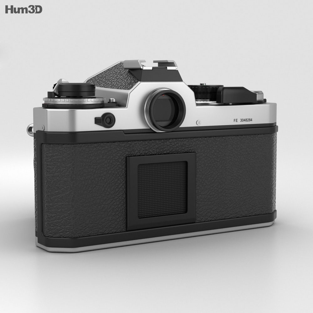 ニコンFE シルバー フィルムカメラ 3Dモデル - ダウンロード 撮影