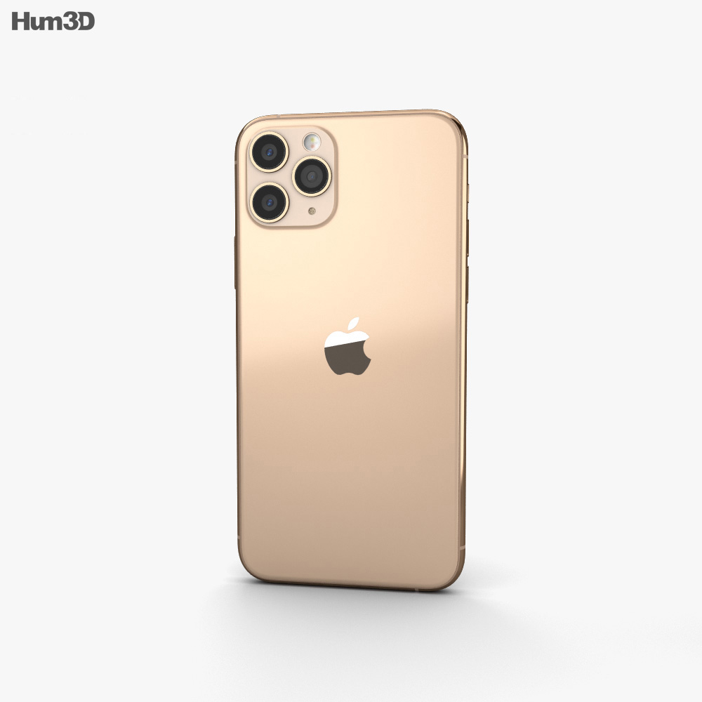 Apple iPhone 11 Pro Max Altın 3D modeli - İndir Telefonlar