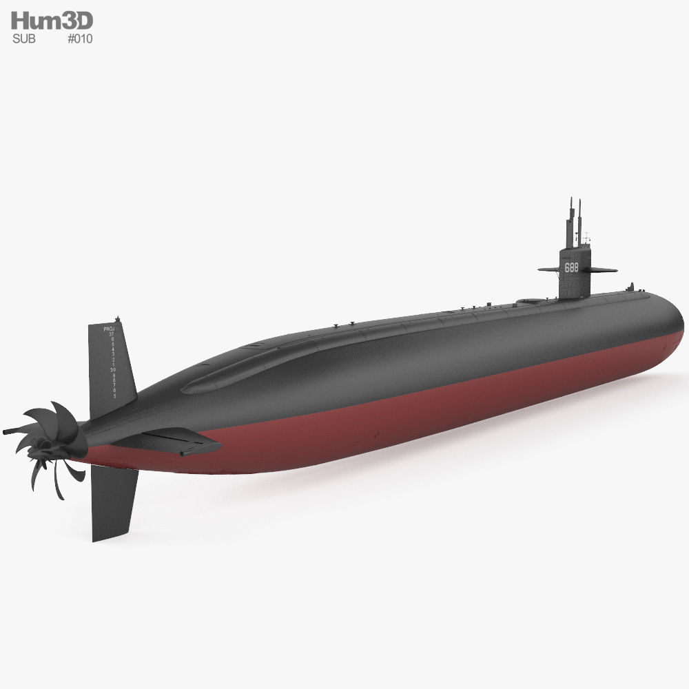 ロサンゼルス級原子力潜水艦 3Dモデル - ダウンロード 潜水艦 オン