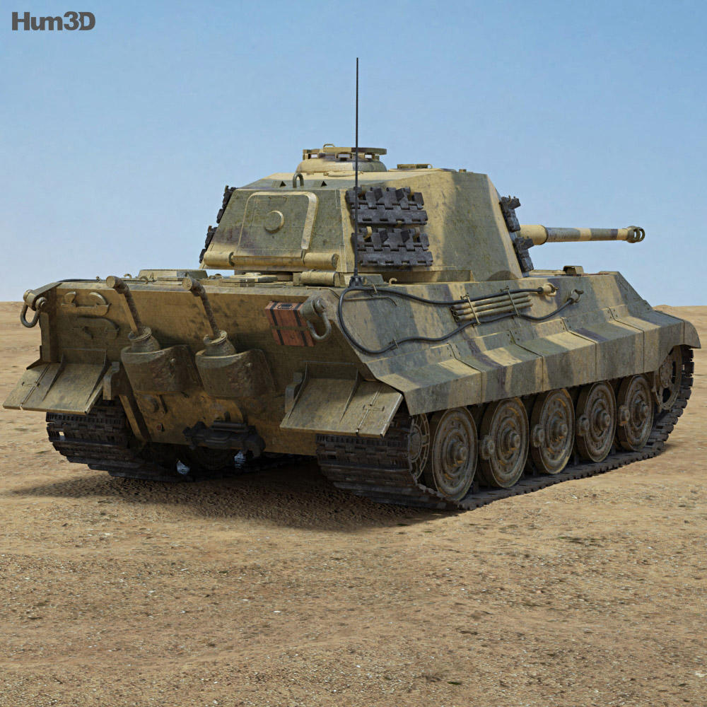 Tiger II 3D model - Download Tank on 3DModels.org
